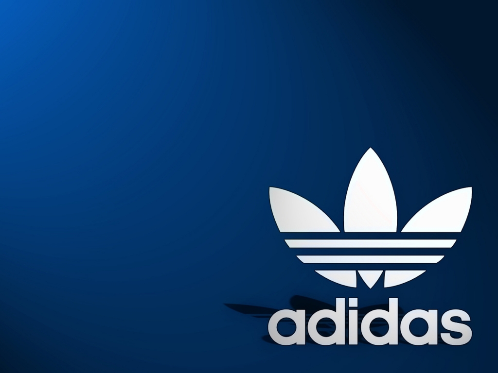 Adidas Logo Blue Background for 1024 x 768 resolution