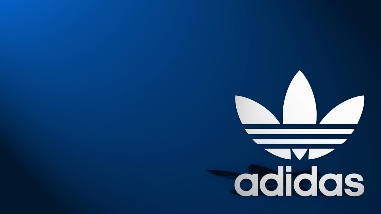 Adidas Logo Blue Background for 1280 x 720 HDTV 720p resolution