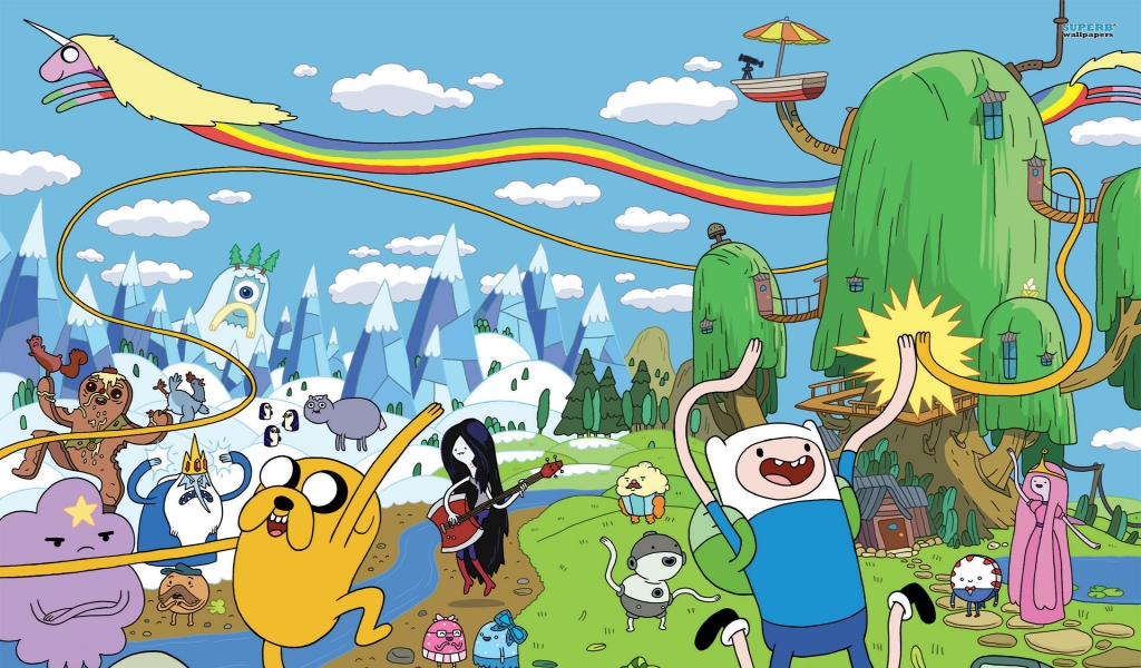 Adventure Time Poster for 1024 x 600 widescreen resolution