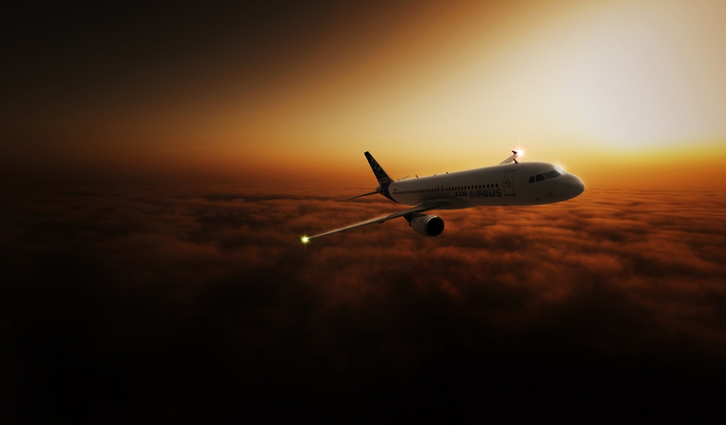 Airbus A320 for 1024 x 600 widescreen resolution