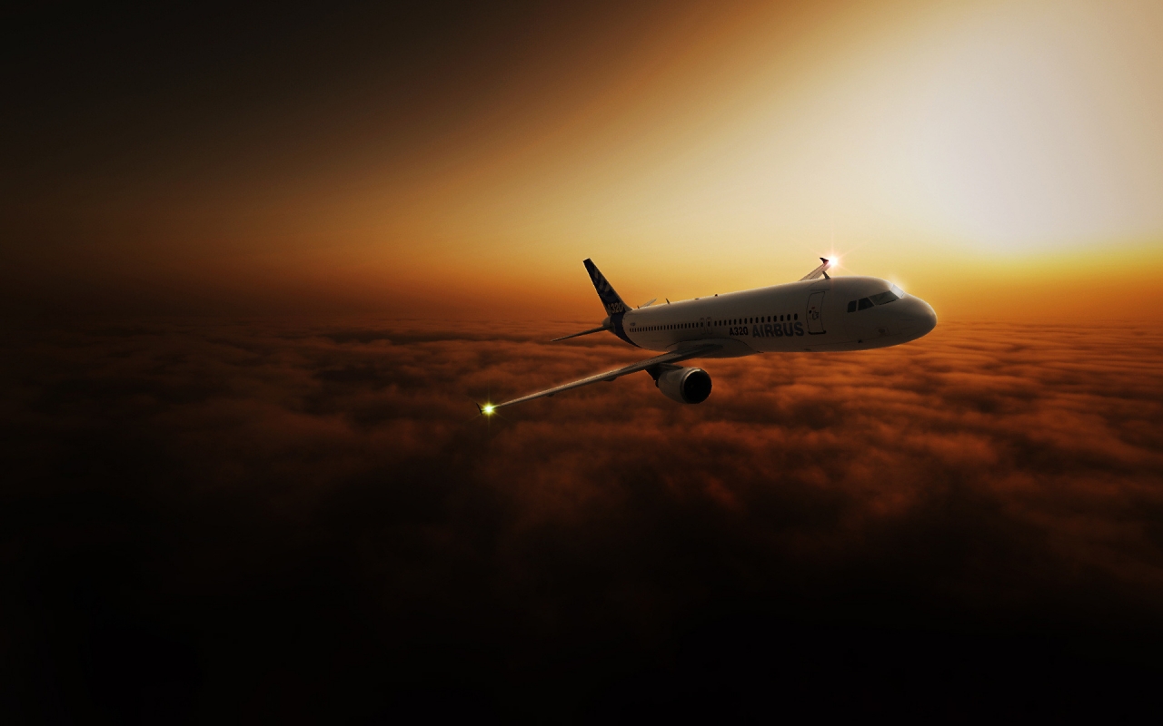 Airbus A320 for 1280 x 800 widescreen resolution