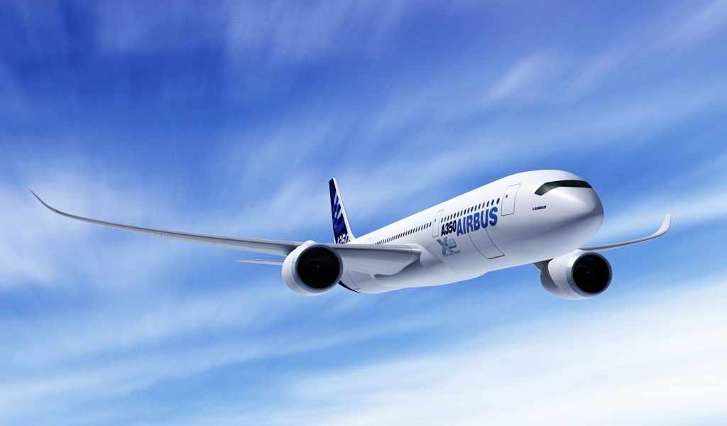 Airbus A350 for 1024 x 600 widescreen resolution