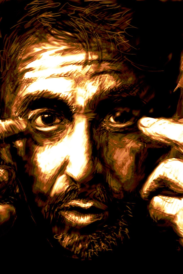 Al Pacino Drawing for 640 x 960 iPhone 4 resolution