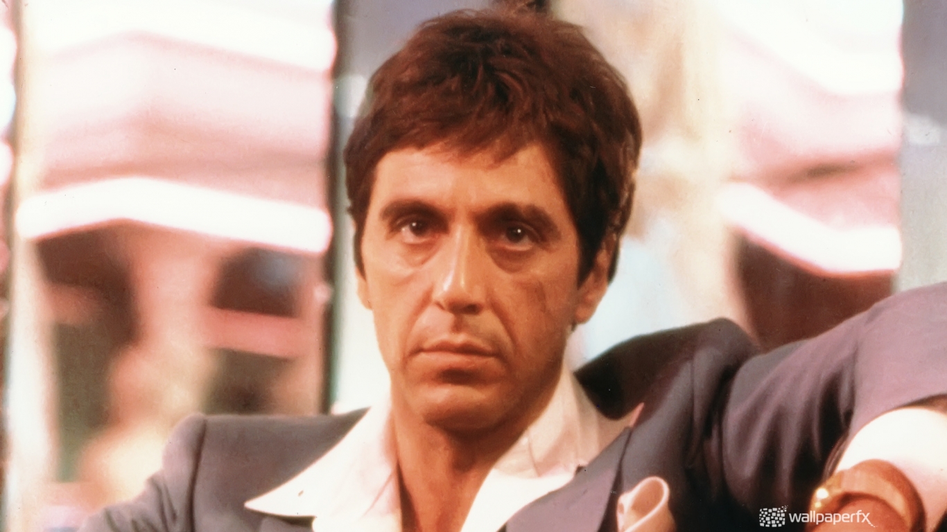 Al Pacino Scarface for 1366 x 768 HDTV resolution