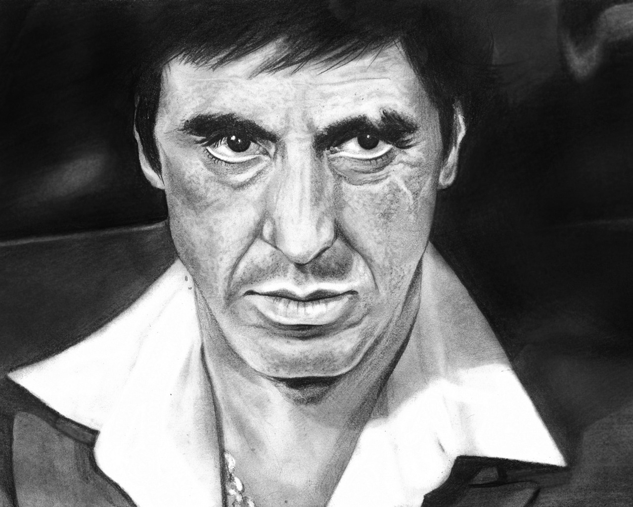 Al Pacino Scarface Fan Art for 1280 x 1024 resolution