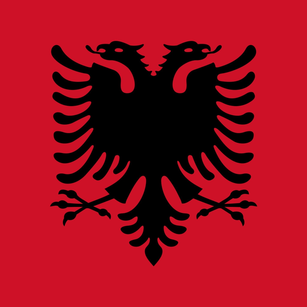 Albania Flag for 1024 x 1024 iPad resolution