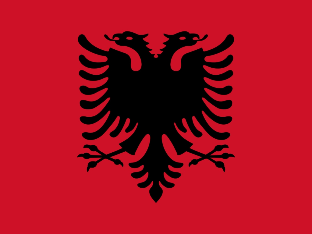 Albania Flag for 1024 x 768 resolution