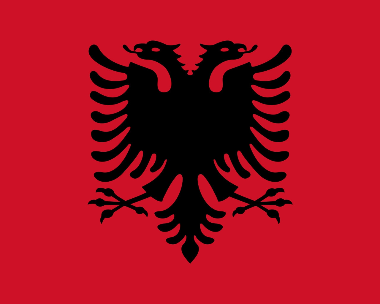 Albania Flag for 1280 x 1024 resolution