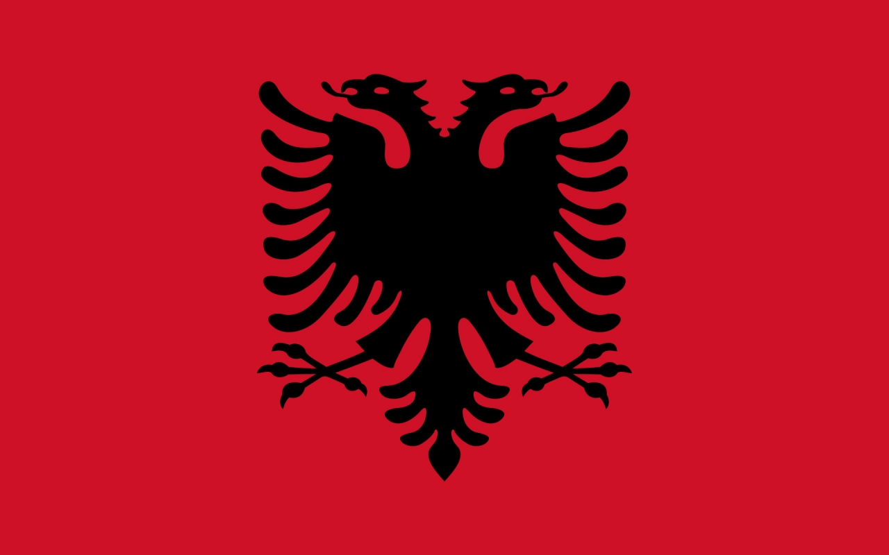 Albania Flag for 1280 x 800 widescreen resolution