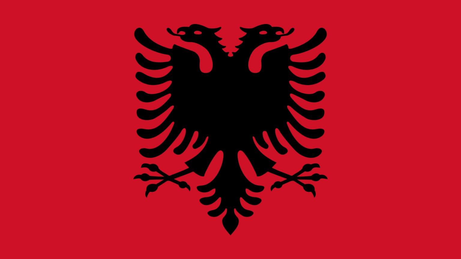 Albania Flag for 1536 x 864 HDTV resolution