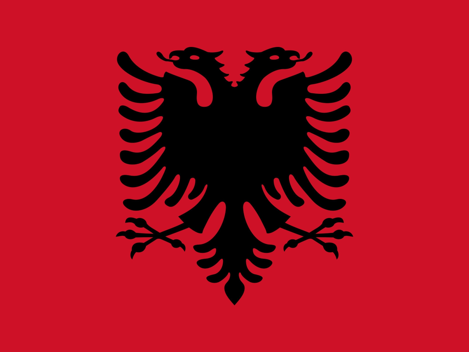 Albania Flag for 1600 x 1200 resolution