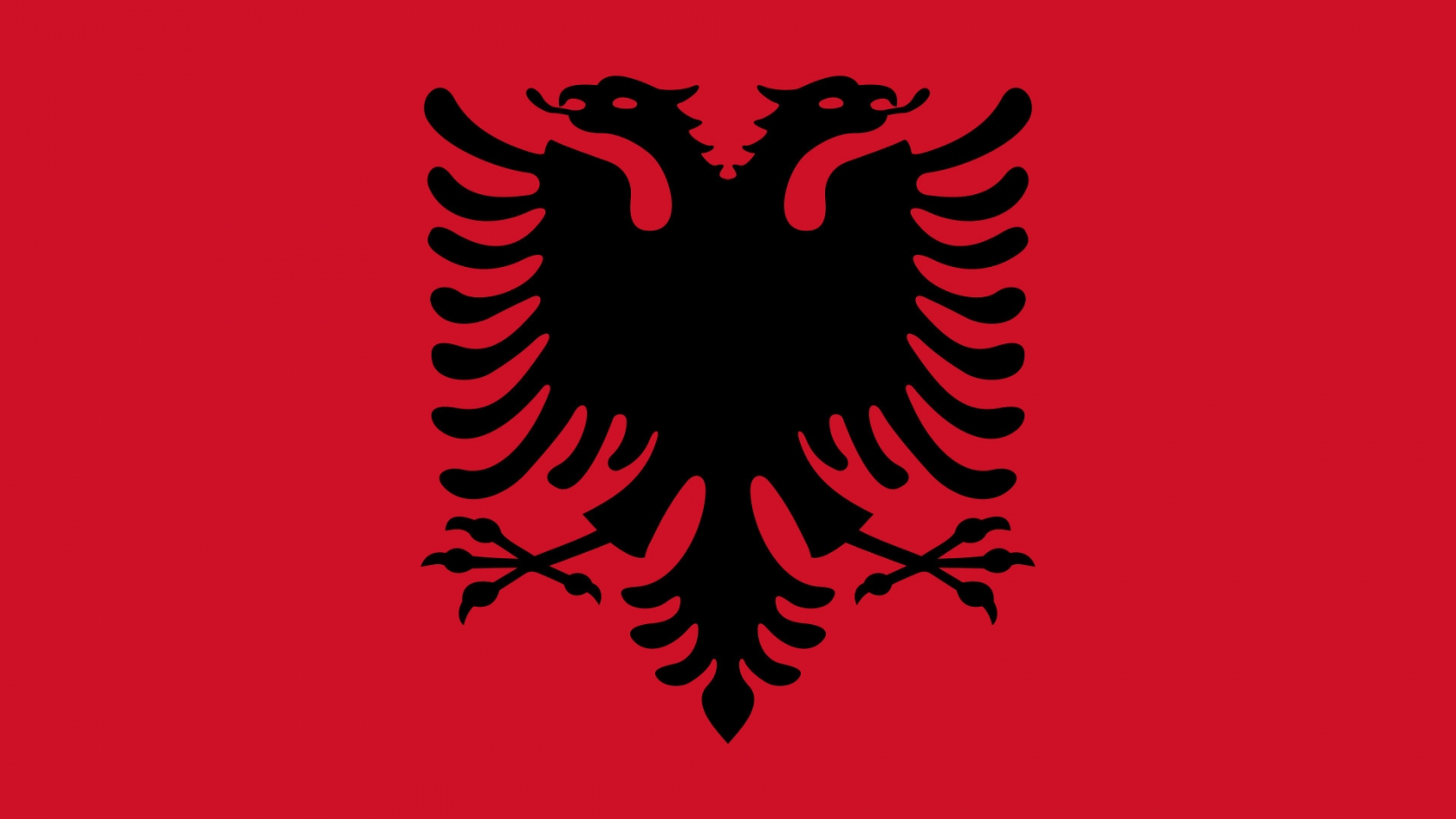 Albania Flag for 1680 x 945 HDTV resolution