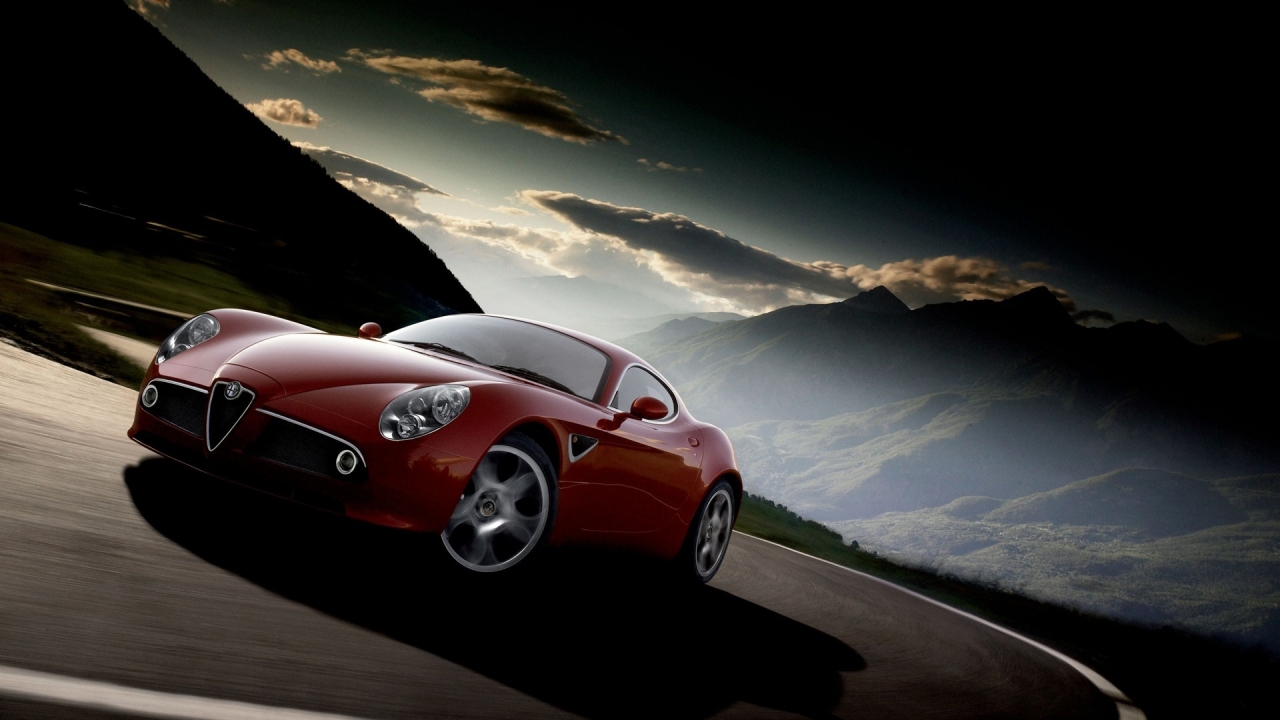 Alfa Romeo 8C Front for 1280 x 720 HDTV 720p resolution