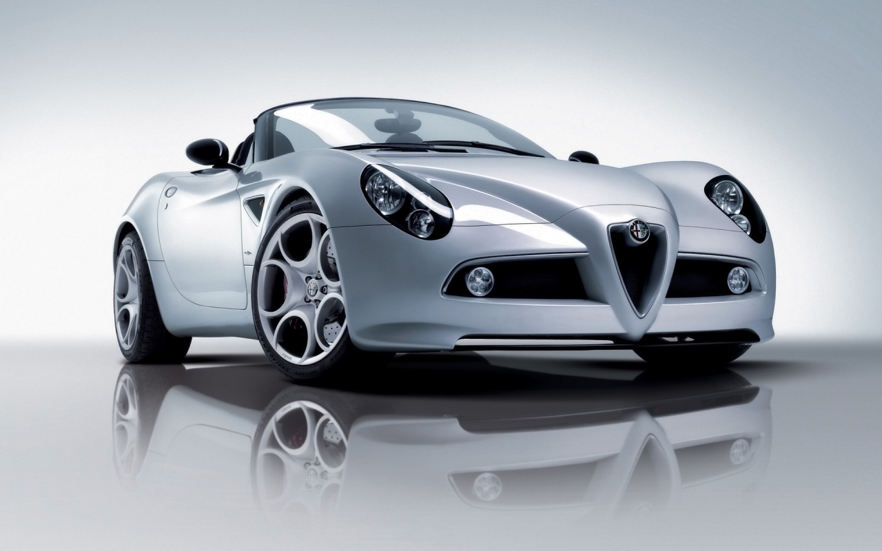 Alfa Romeo 8C Spider Front for 1280 x 800 widescreen resolution