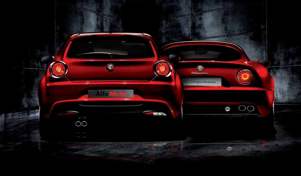 Alfa Romeo Mi To and 8C Competizione for 1024 x 600 widescreen resolution