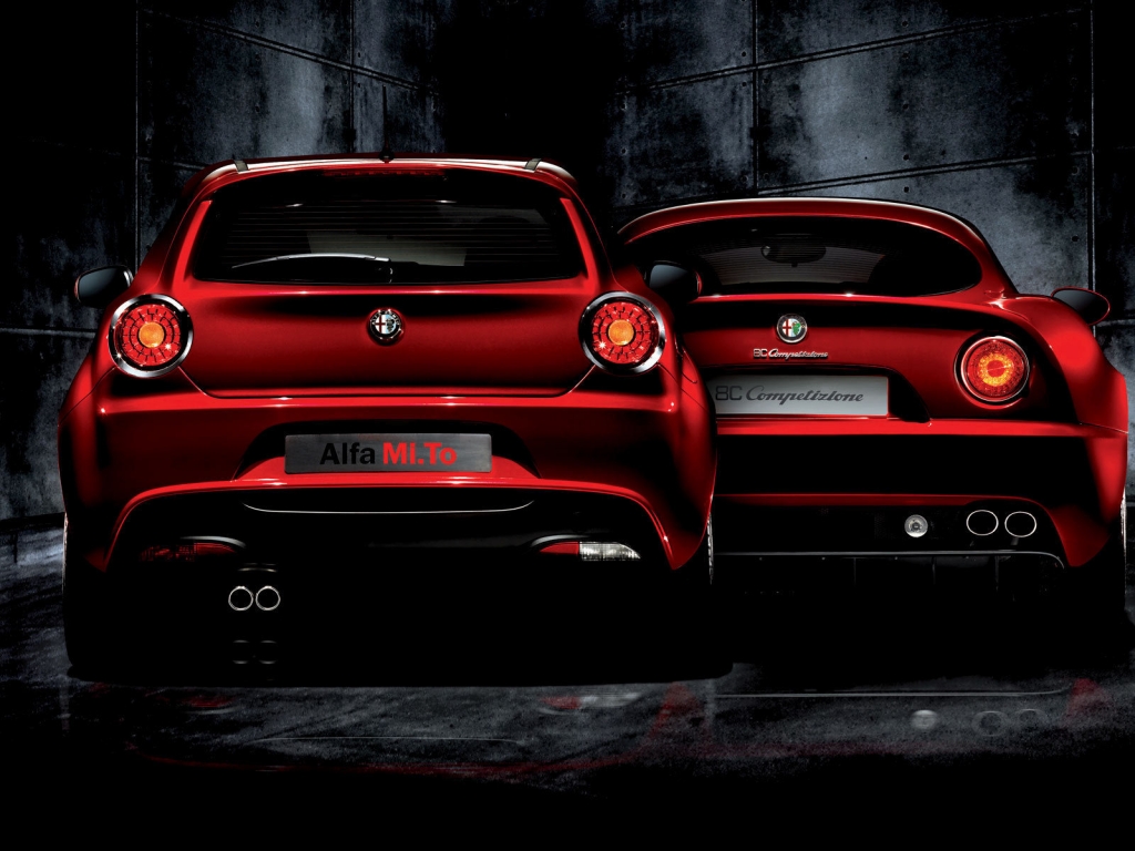 Alfa Romeo Mi To and 8C Competizione for 1024 x 768 resolution