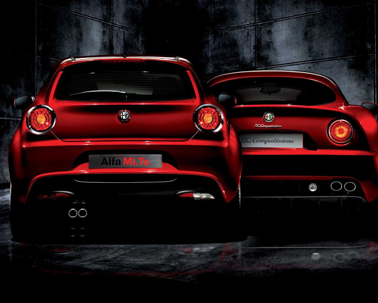 Alfa Romeo Mi To and 8C Competizione for 1280 x 1024 resolution