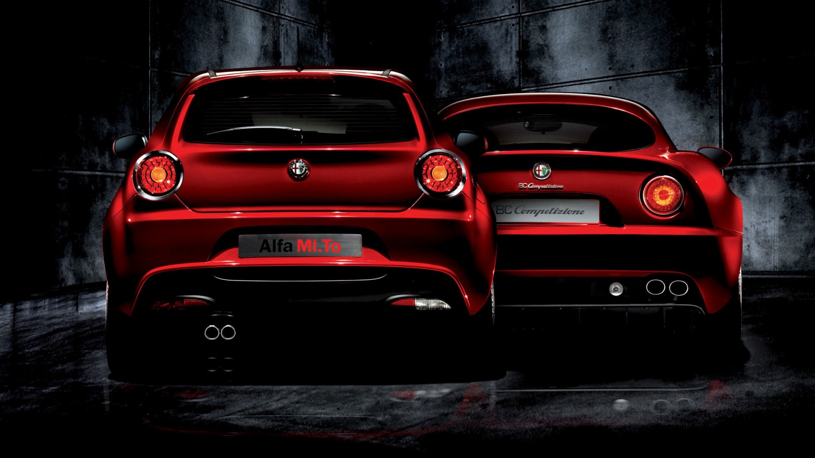 Alfa Romeo Mi To and 8C Competizione for 1600 x 900 HDTV resolution