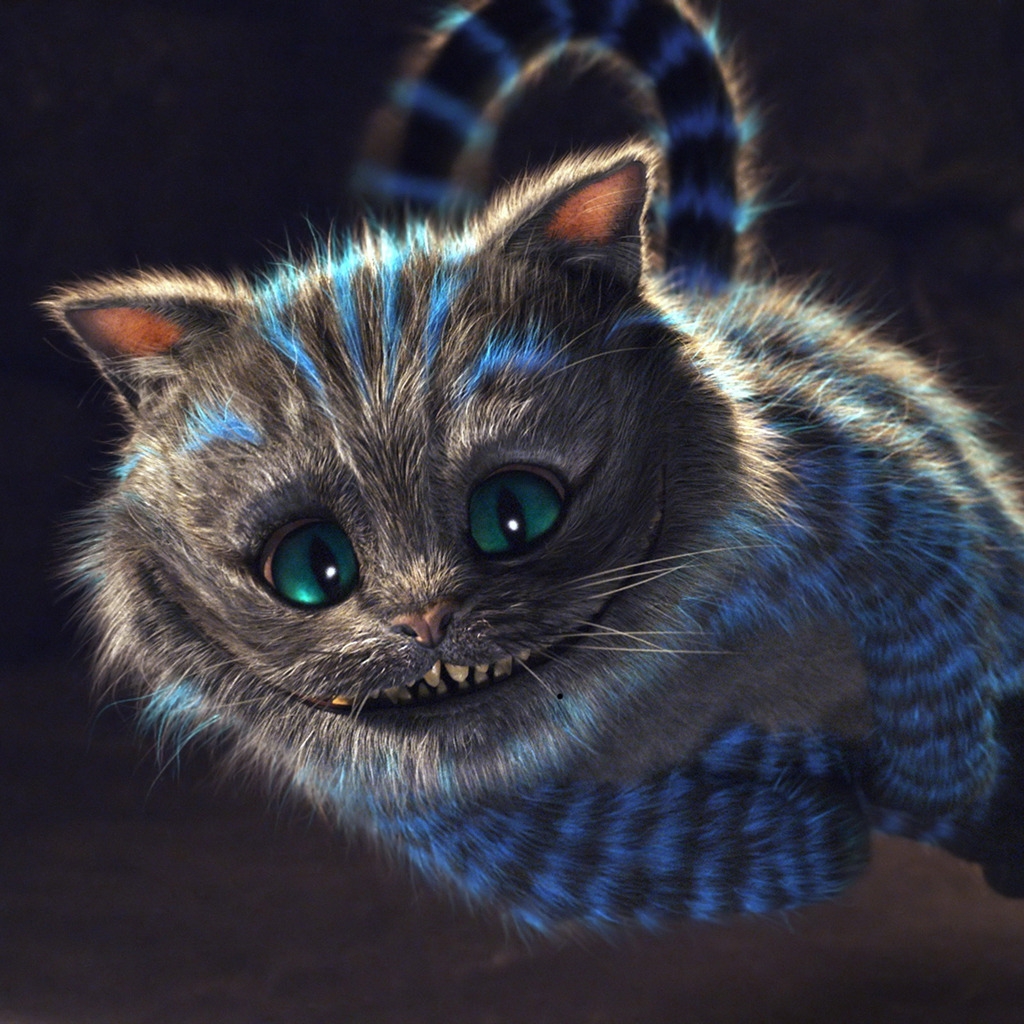 Alice in Wonderland The Cheshire Cat for 1024 x 1024 iPad resolution