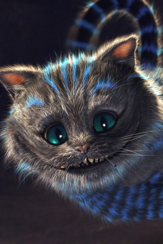 Alice in Wonderland The Cheshire Cat for 320 x 480 iPhone resolution