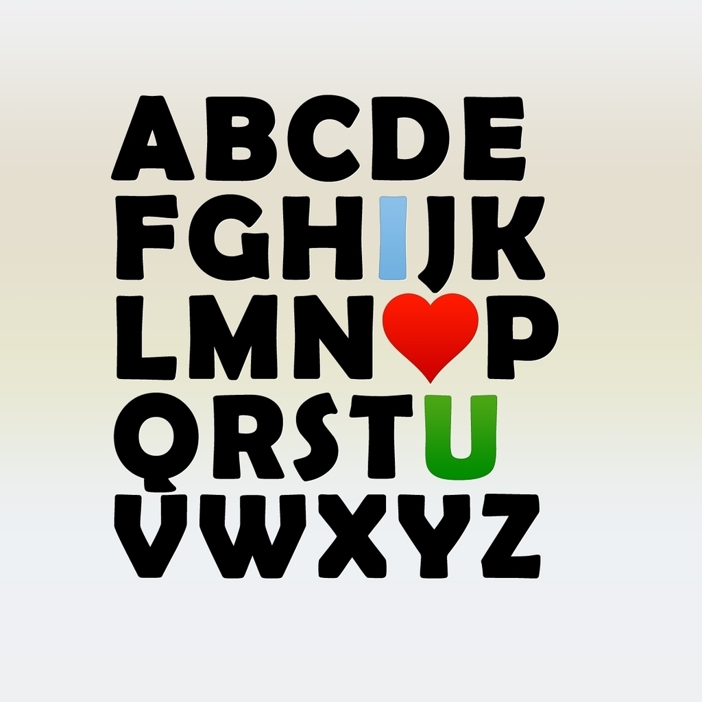 Alphabet Letters for 1024 x 1024 iPad resolution