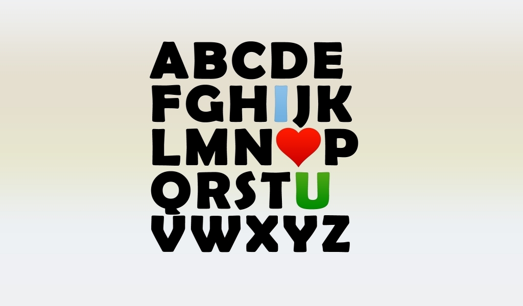 Alphabet Letters for 1024 x 600 widescreen resolution