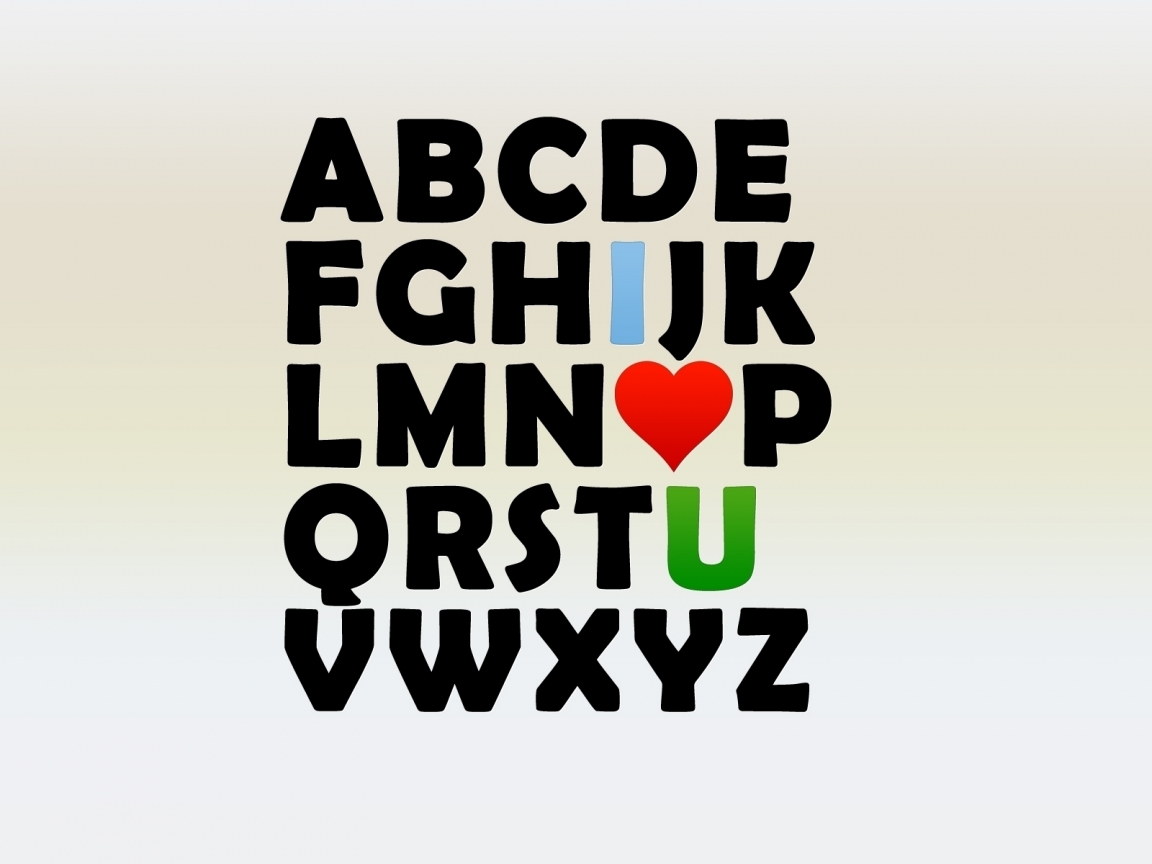 Alphabet Letters for 1152 x 864 resolution