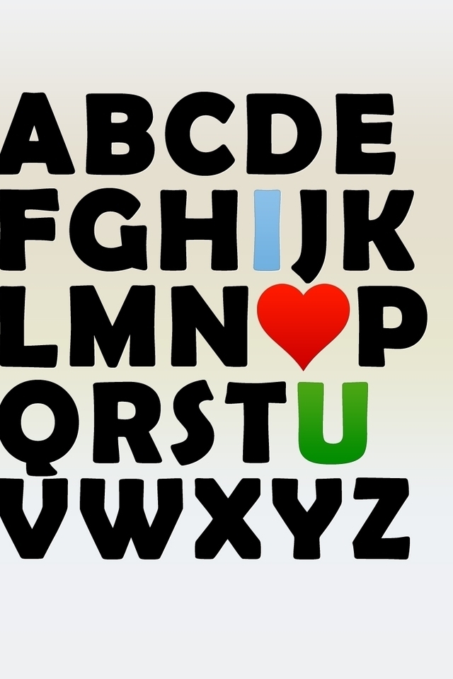 Alphabet Letters for 640 x 960 iPhone 4 resolution