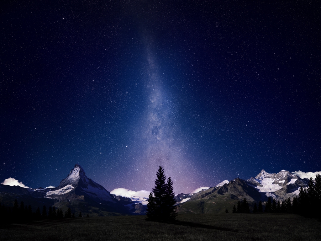 Alpine Night Sky for 1024 x 768 resolution