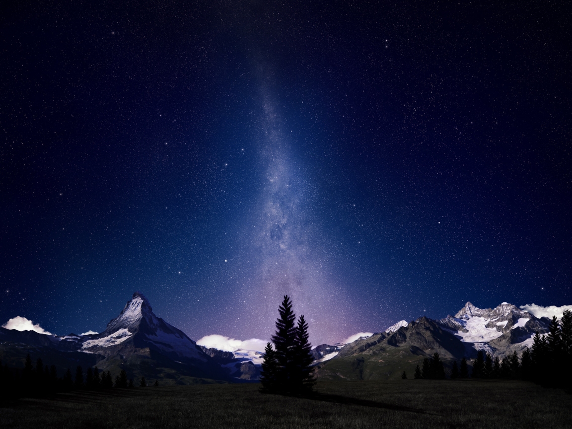 Alpine Night Sky for 1152 x 864 resolution