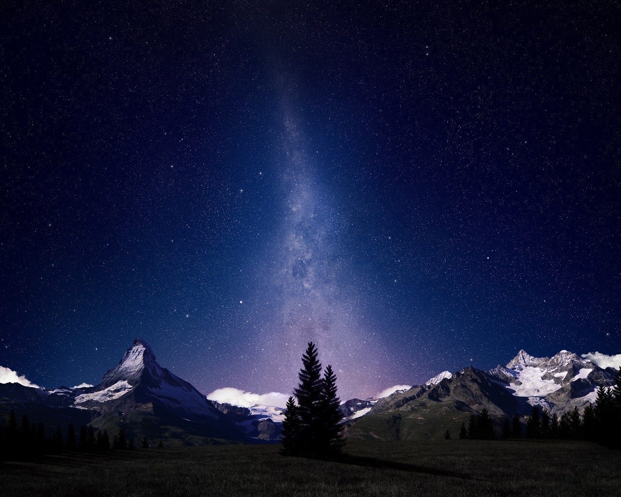 Alpine Night Sky for 1280 x 1024 resolution