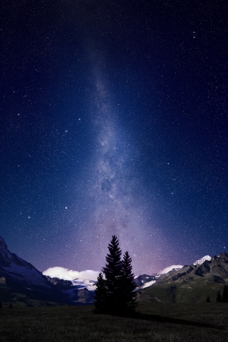 Alpine Night Sky for 320 x 480 iPhone resolution
