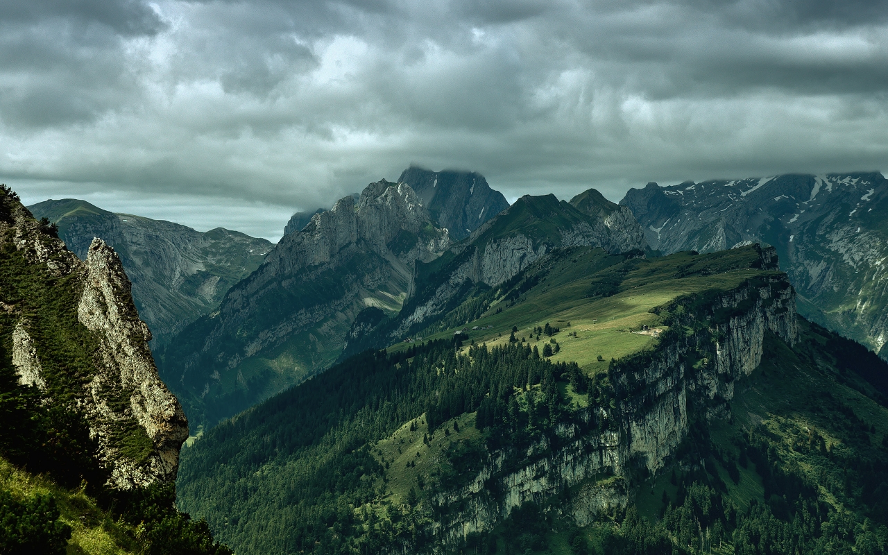 Alpstein before Rain for 1280 x 800 widescreen resolution