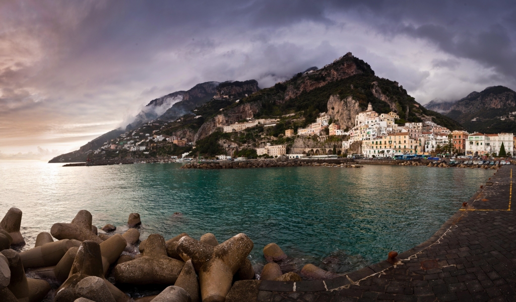 Amalfi Coast Italy for 1024 x 600 widescreen resolution