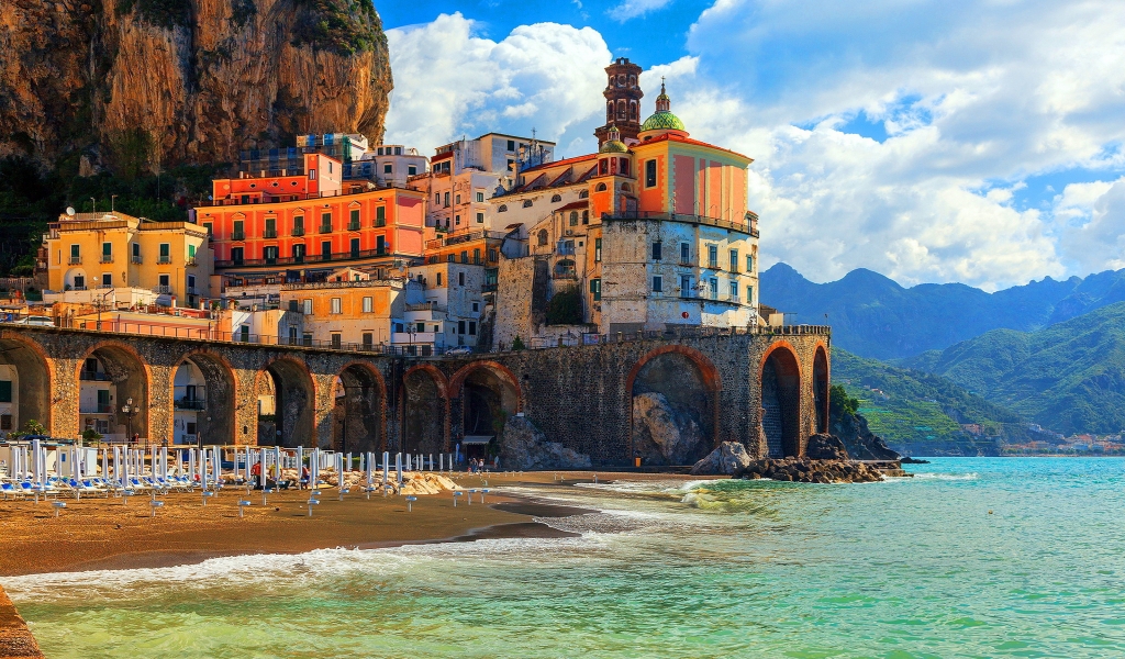 Amalfi Coast Positano for 1024 x 600 widescreen resolution