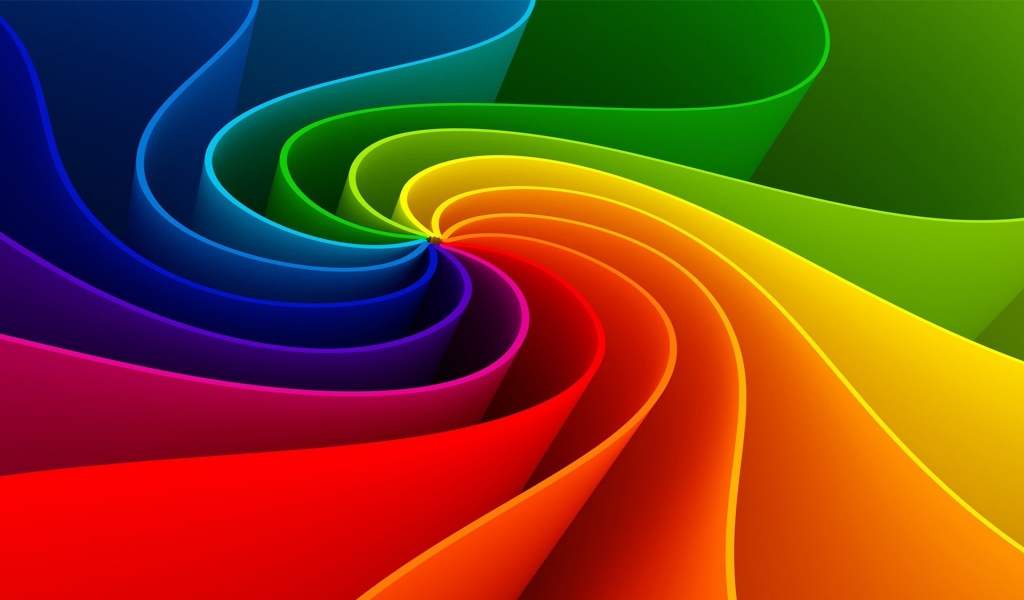 Amazing Abstract Rainbow for 1024 x 600 widescreen resolution