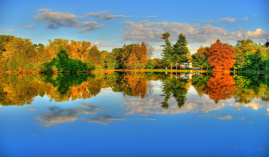 Amazing Autumn Landscape for 1024 x 600 widescreen resolution