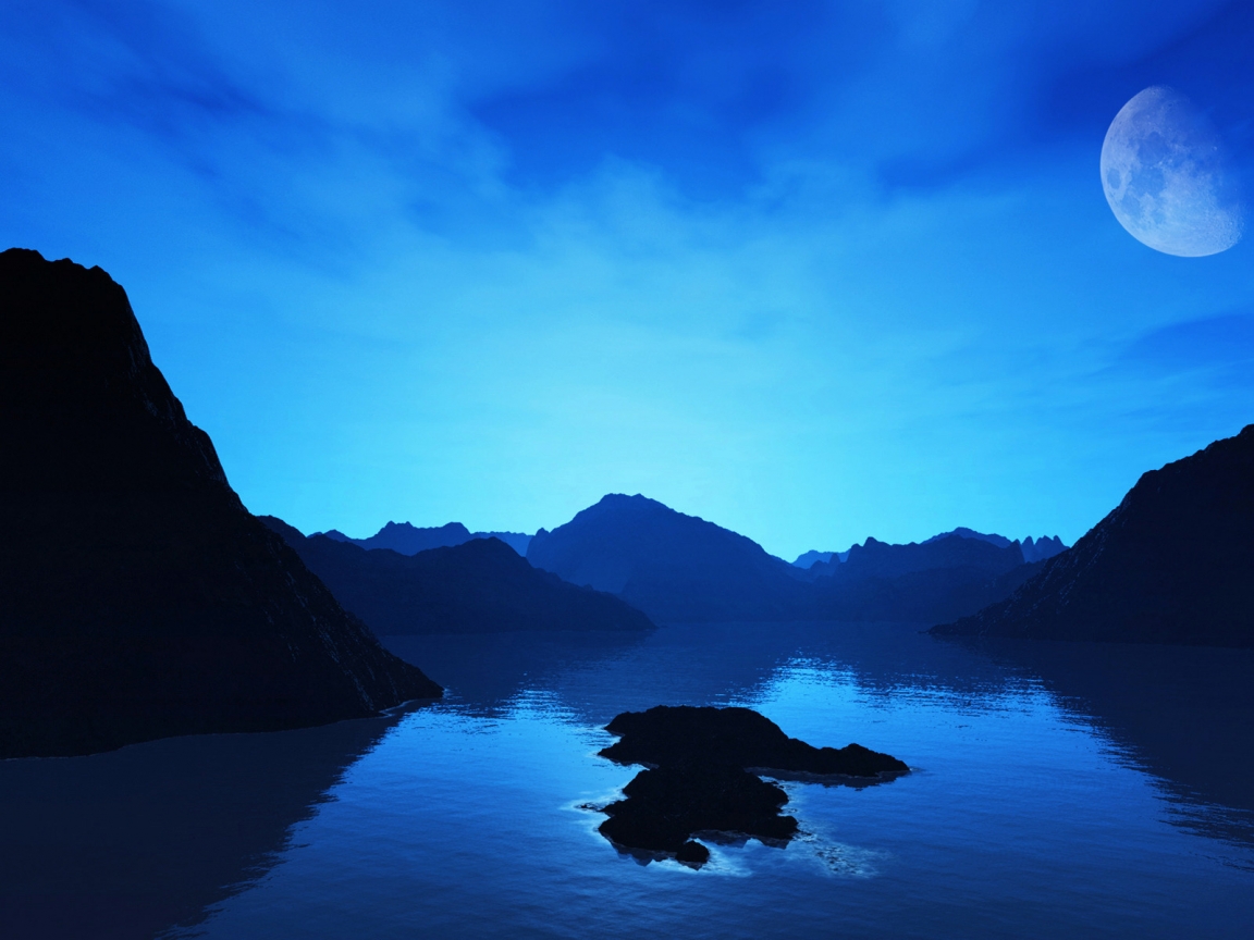 Amazing Blue Landscape for 1152 x 864 resolution