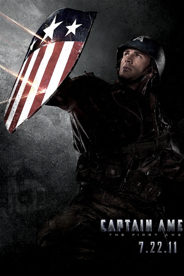 Amazing Captain America for 640 x 960 iPhone 4 resolution