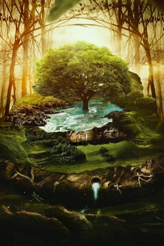 Amazing Jungle Photo Manipulation for 320 x 480 iPhone resolution