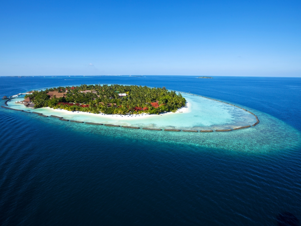 Amazing Maldives Island View for 1024 x 768 resolution