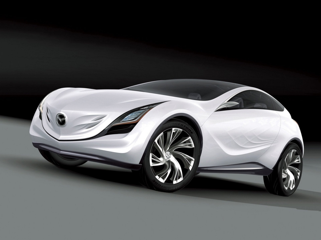 Amazing Mazda Kazamai White Concept for 1024 x 768 resolution