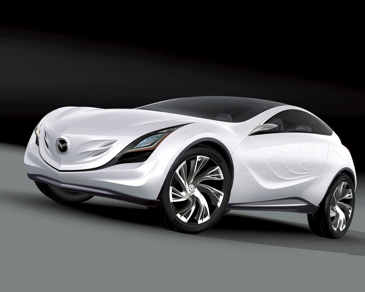 Amazing Mazda Kazamai White Concept for 1280 x 1024 resolution