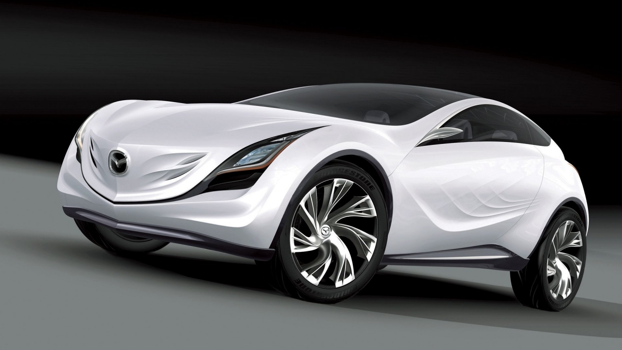 Amazing Mazda Kazamai White Concept for 1280 x 720 HDTV 720p resolution