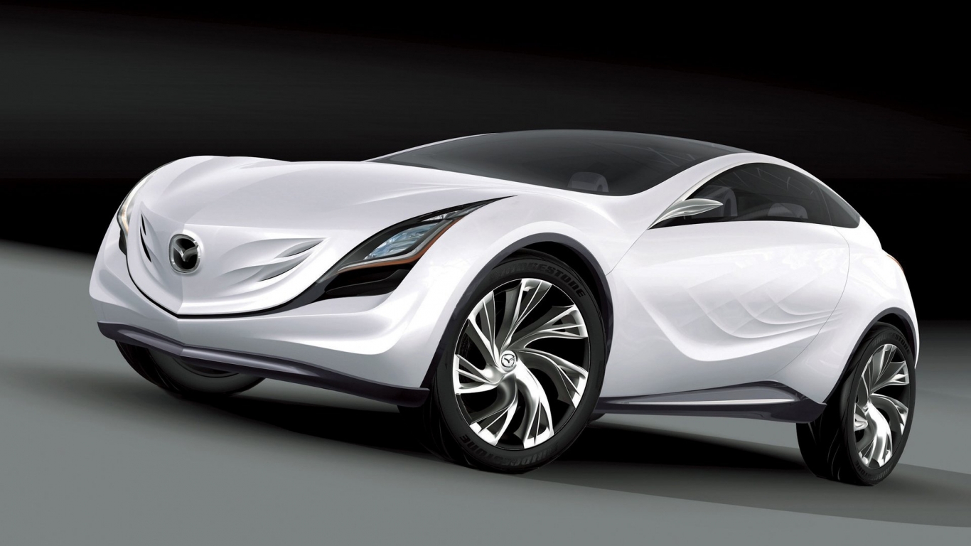 Amazing Mazda Kazamai White Concept for 1366 x 768 HDTV resolution