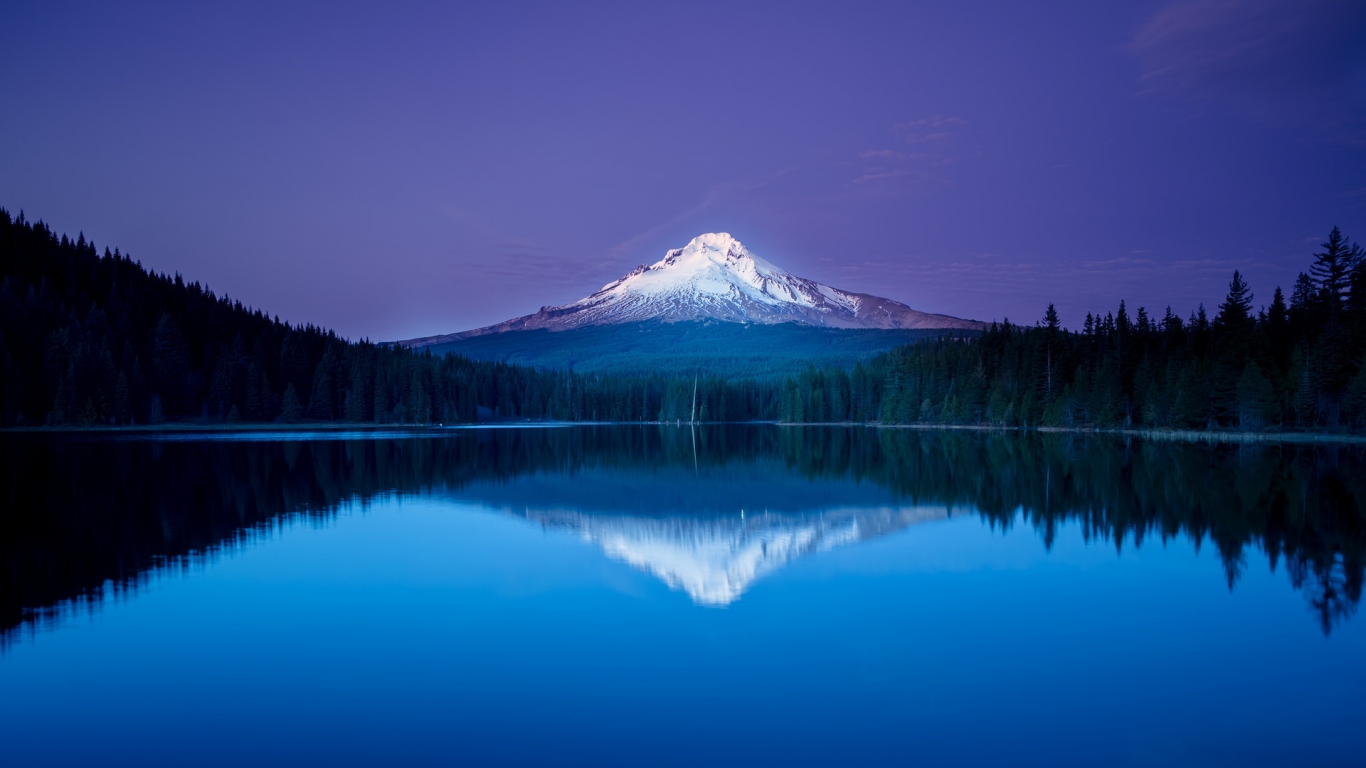 Amazing Mountain Lake Reflection  for 1366 x 768 HDTV resolution