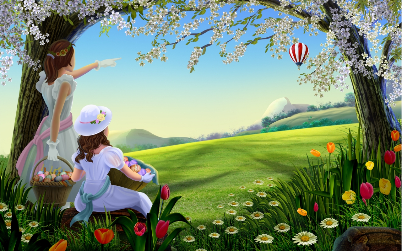 Amazing Spring Painting for 1280 x 800 widescreen resolution