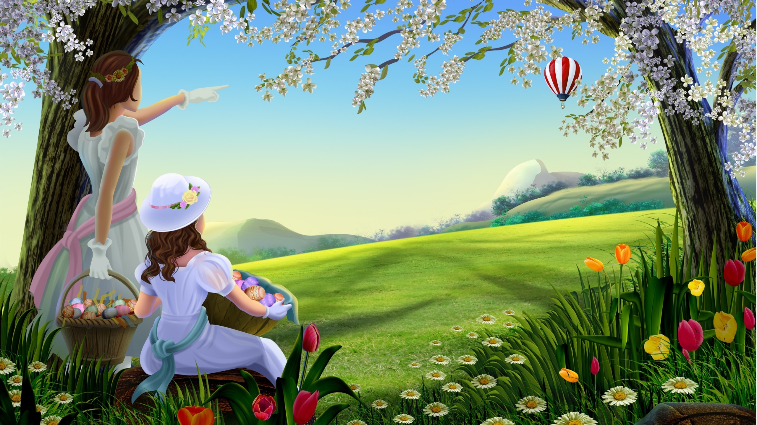Amazing Spring Painting for 2560x1440 HDTV resolution