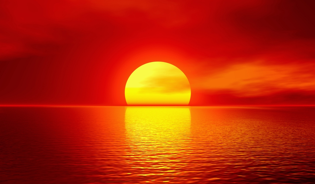 Amazing Summer Sunset for 1024 x 600 widescreen resolution