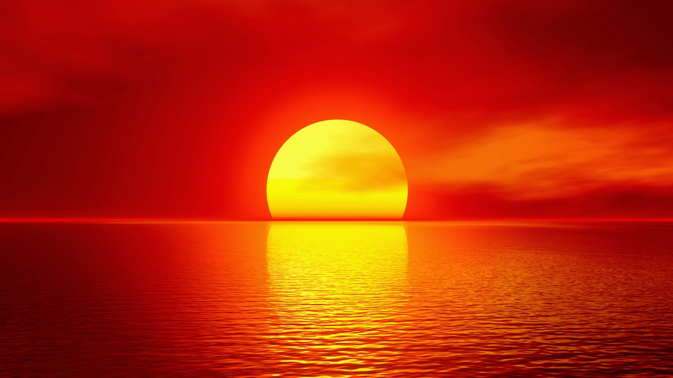 Amazing Summer Sunset for 1366 x 768 HDTV resolution